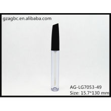 Plástico transparente & vazio redonda Lip Gloss tubo AG-LG7053-49, embalagens de cosméticos do AGPM, cores/logotipo personalizado